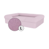 Omlet memory foam bolster dog bed large in lavender lilac