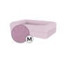 Omlet memory foam bolster dog bed medium in lavender lilac