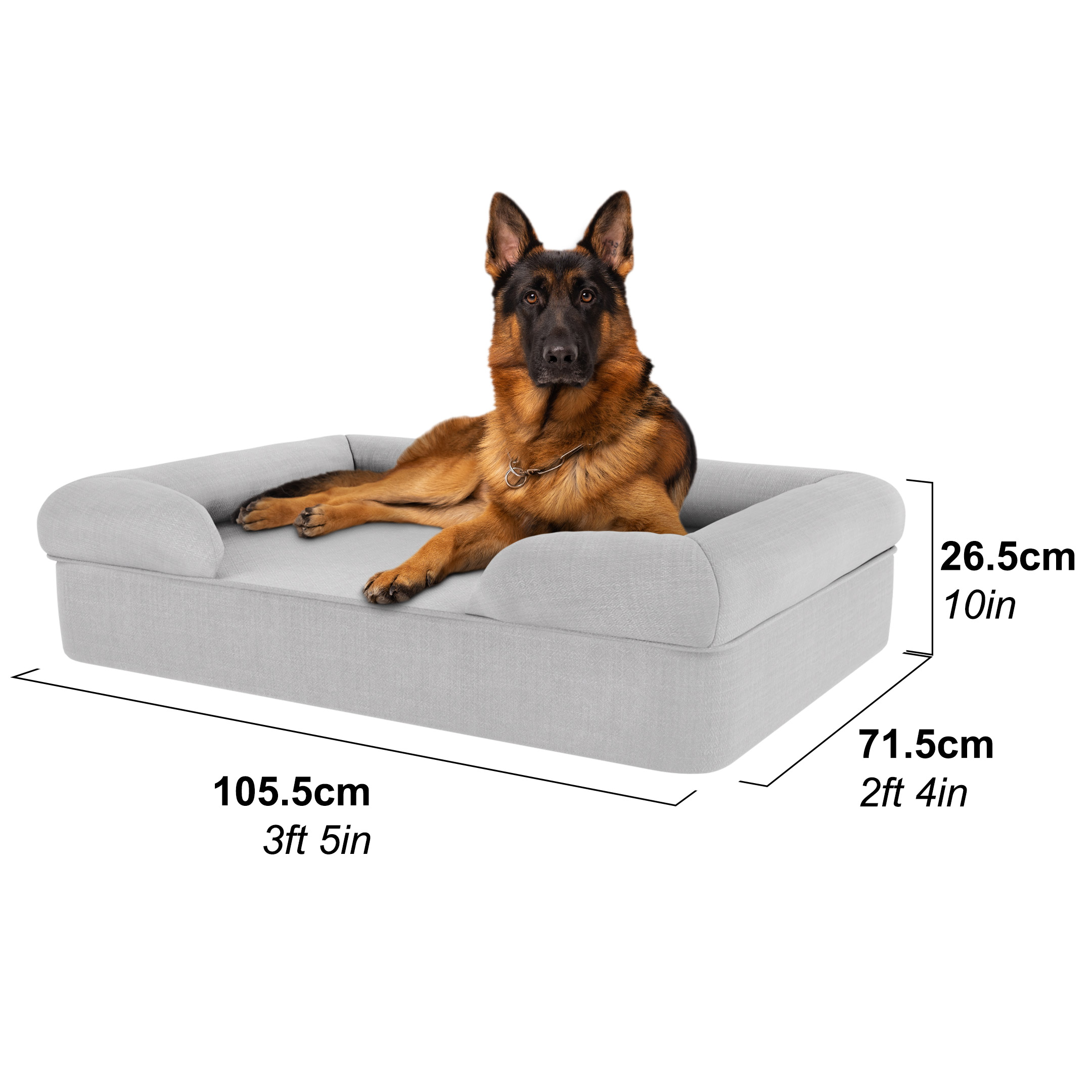 Deutscher Schäferhund auf dem Hundebett Größe Large