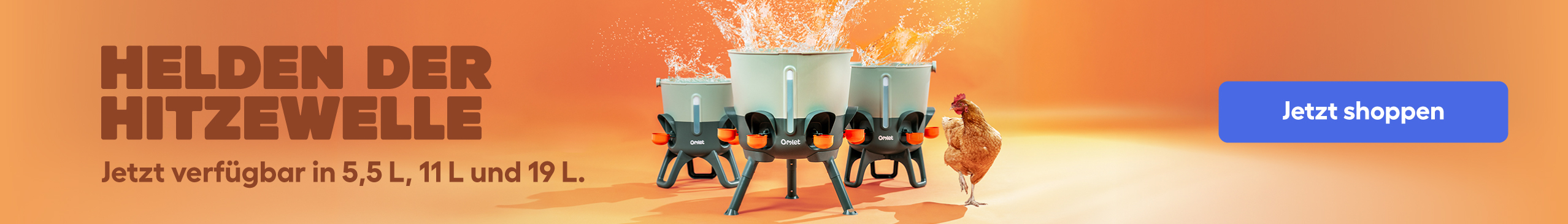 omlet insulated chicken waterer range