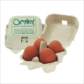 An Omlet 4 egg eggbox