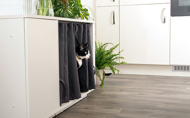 Elegantly designed, the Fido Nook will compliment your home while providing your cat with theirs