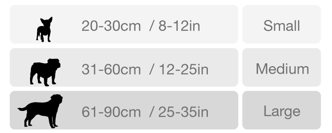 Dog bed size guide for topology